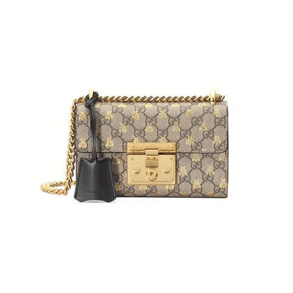 Gucci Padlock Small Bees Shoulder Bag