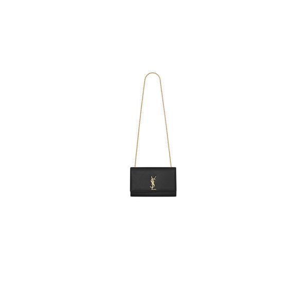 YSL Kate Medium Chain Bag In Grain De Poudre Embossed Leather