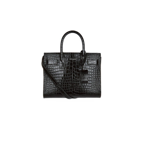YSL Sac De Jour Baby In Crocodile-Embossed