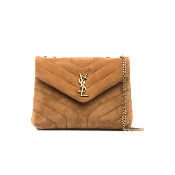 YSL Loulou Small Chain Bag In &Amp;#8220;Y&Amp;#8221; Quilted Suede