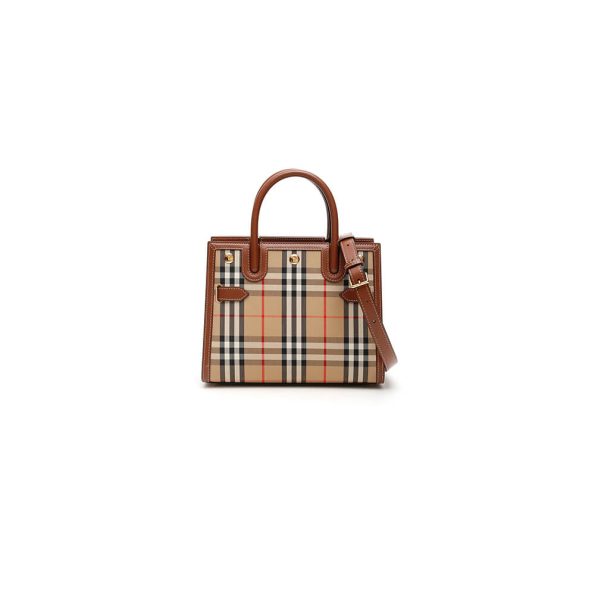 Burberry Mini Vintage Check Two Handle Title Bag