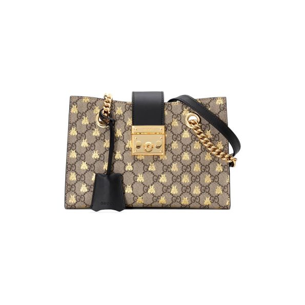 Gucci Padlock Small Bees Shoulder Bag