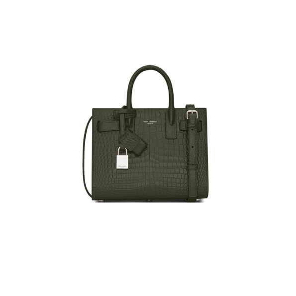 YSL Sac De Jour Baby In Crocodile-Embossed