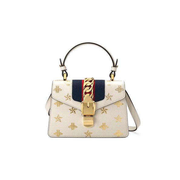 Gucci Sylvie Bee Star Mini Leather Bag