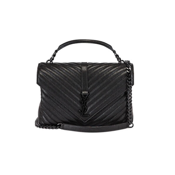 YSL College Quilted-Leather Satchel Bag