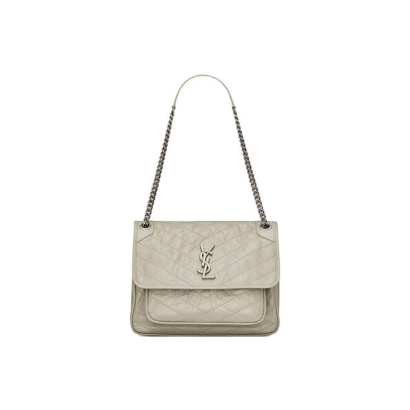 YSL Niki Medium In Crinkled Vintage Leather