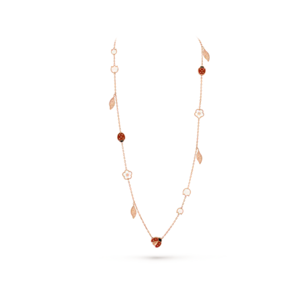 Lucky Spring long necklace, 15 motifs