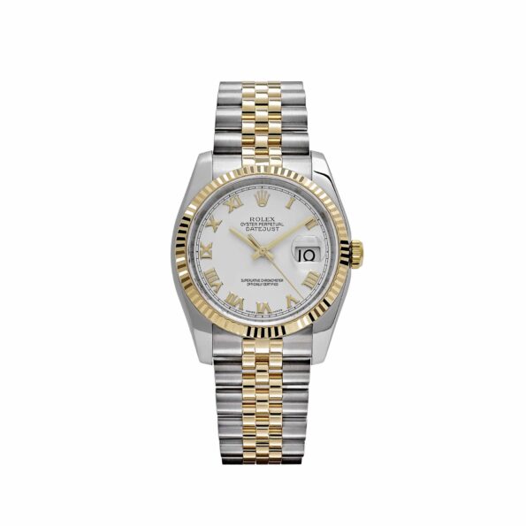 Rolex Datejust 36 126233 Yellow Gold Stainless Steel White Roman Dial Jubilee (2025)