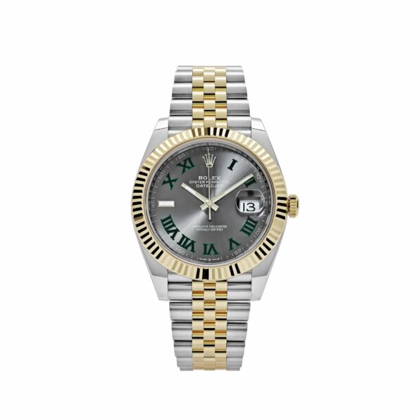 Rolex Datejust 41 126333 Wimbledon Yellow Gold Stainless Steel Slate Dial Jubilee (2020)