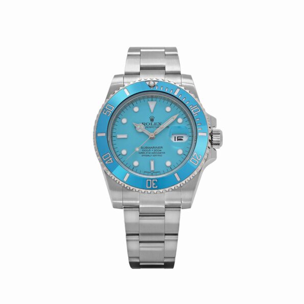 Rolex Submariner Date 116610LN Stainless Steel With Aftermarket Custom Made Blue Dial