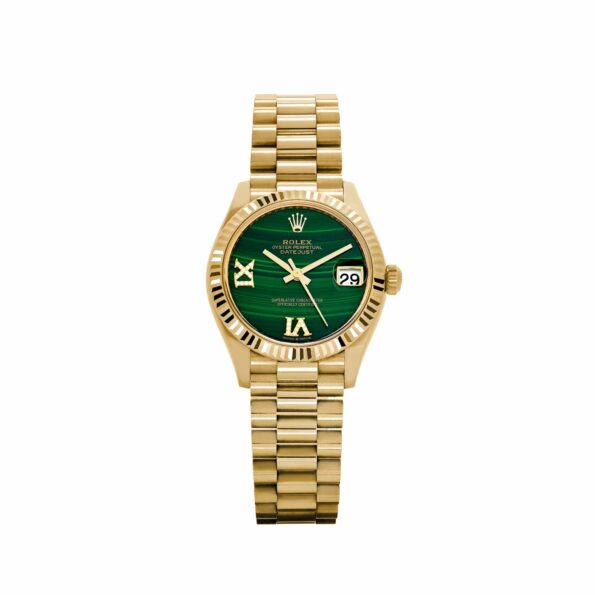 Rolex Datejust 31 278278 ‘Ladies’ Yellow Gold Malachite Diamond Dial (2021)