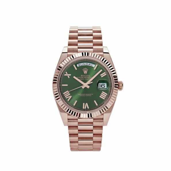 Rolex Day-Date 40 228235 Rose Gold Olive Green Dial (2023)