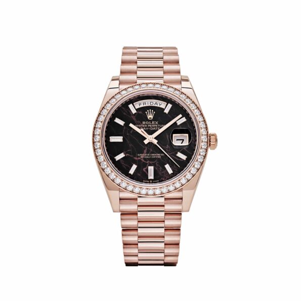 Rolex Day-Date 40 228345RBR Rose Gold Eisenkiesel Diamond Dial Diamond Bezel (2025)