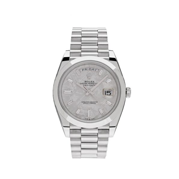 Rolex Day-Date 40 228206 Platinum Meteorite Diamond Dial