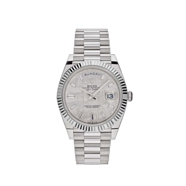Rolex Day-Date 40 228239 White Gold Meteorite Diamond Dial