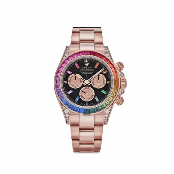 Rolex Daytona 116595RBOW ‘Rainbow’ Rose Gold Black Dial Sapphire Bezel (2022)