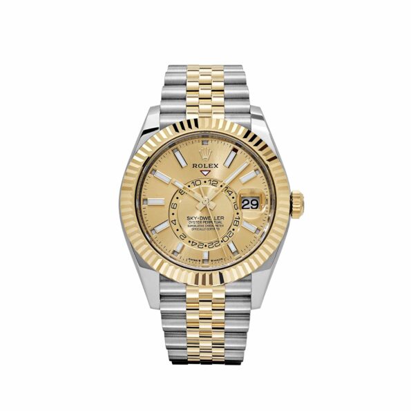 Rolex Sky-Dweller 336933 Stainless Steel Yellow Gold Jubilee Champagne Dial (2024)