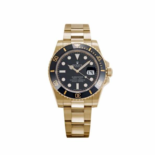 Rolex Submariner Date 116618LN Yellow Gold Black Dial (2015)
