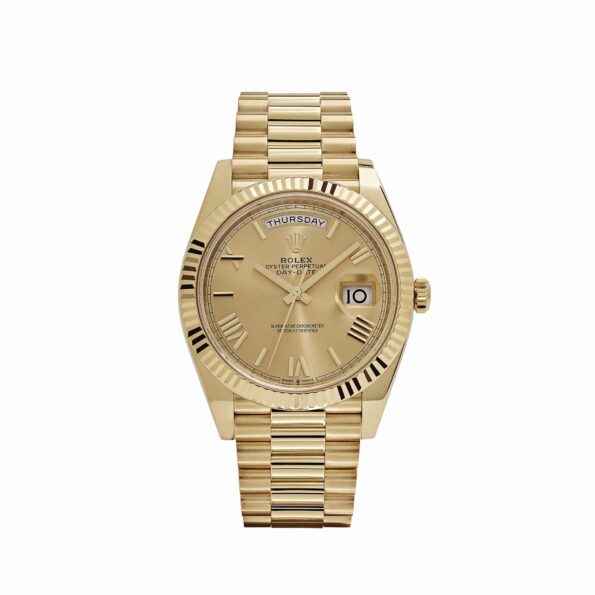Rolex Day-Date 40 228238 Yellow Gold Champagne Roman Dial